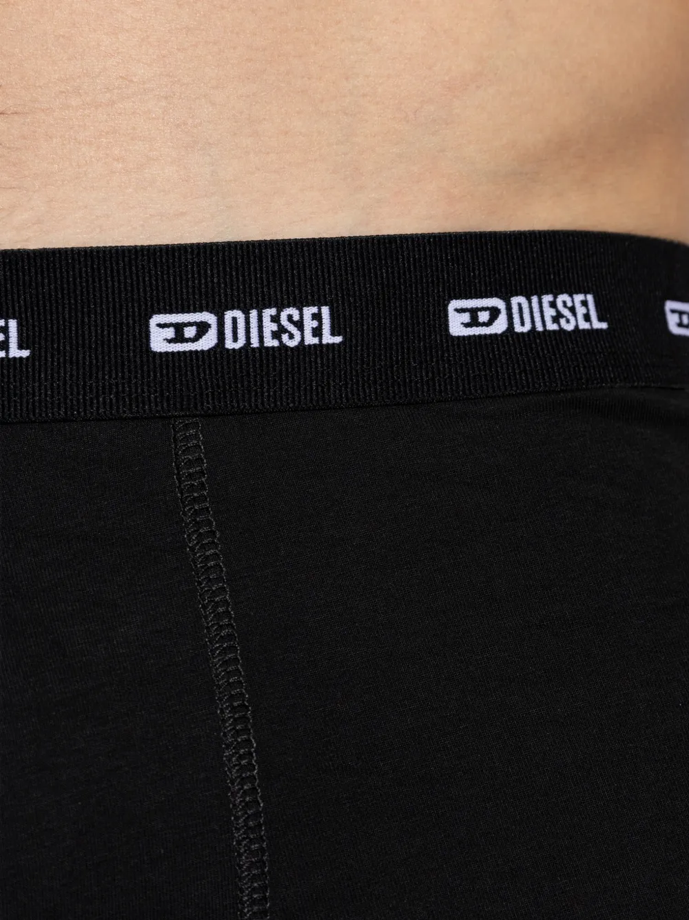 Diesel three-pack boxer briefs with stylised logo Zwart