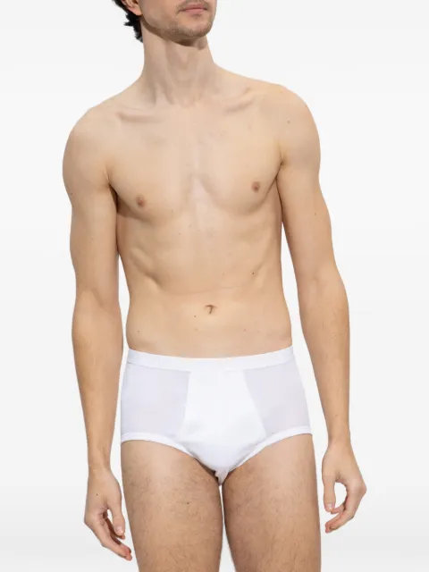 Hanro logo-waistband cotton briefs