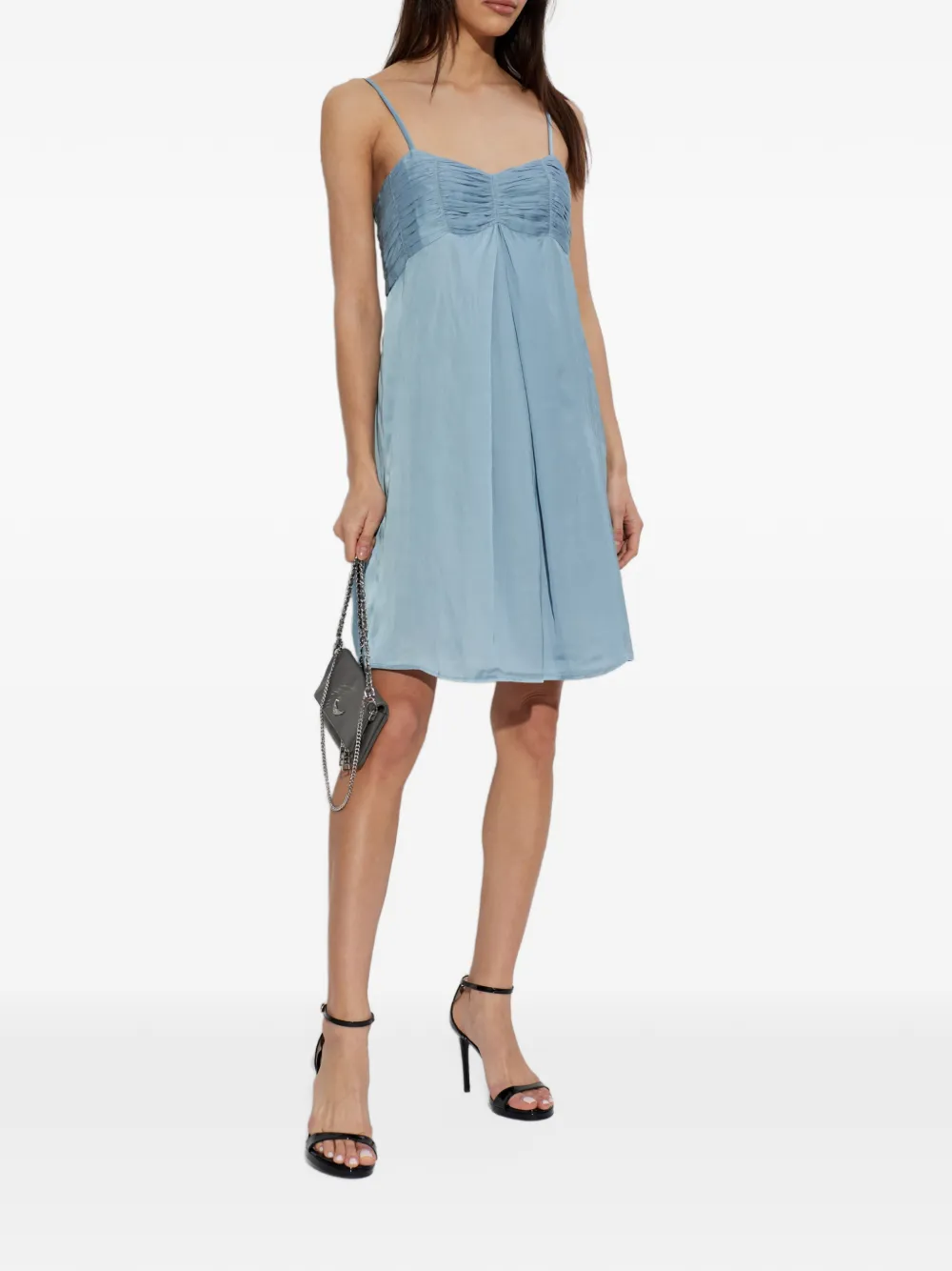 Zadig&Voltaire dress Rippies satin Blauw