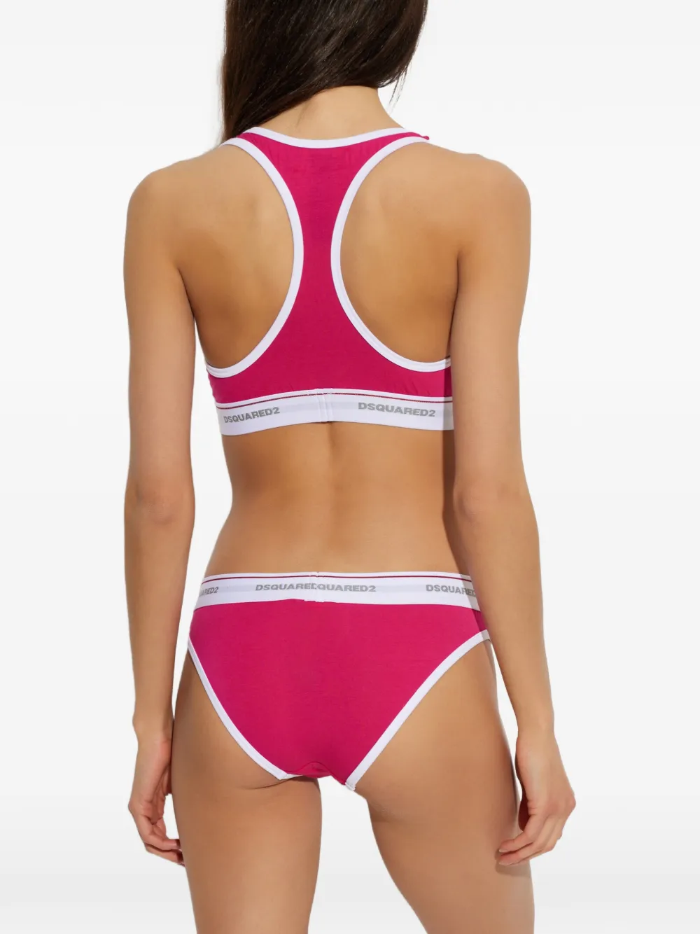 DSQUARED2 Slip met logoband Roze