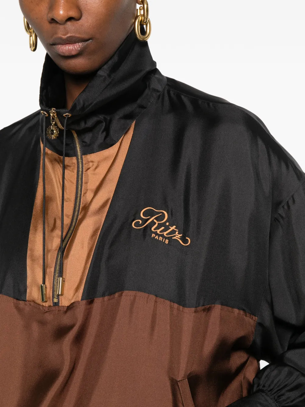 FRAME Ritz Paris colour-block jacket Blauw