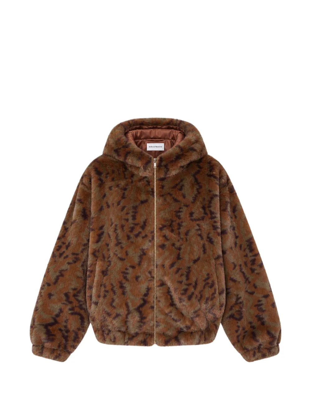 Drôle De Monsieur faux fur hodded jacket - Marrone