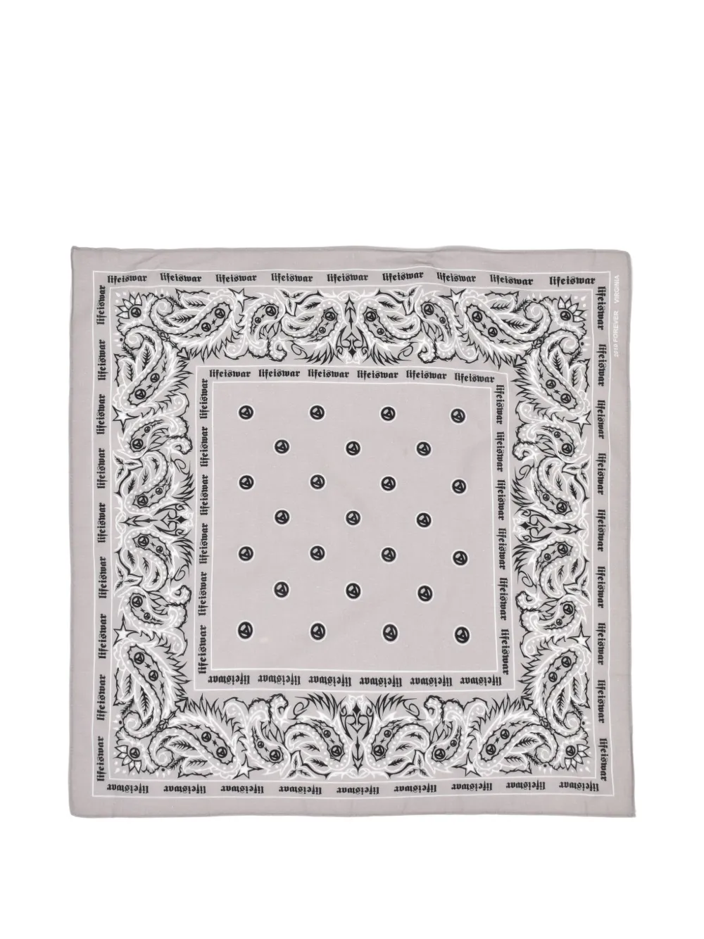 lifeiswar paisley-print logo-print scarf