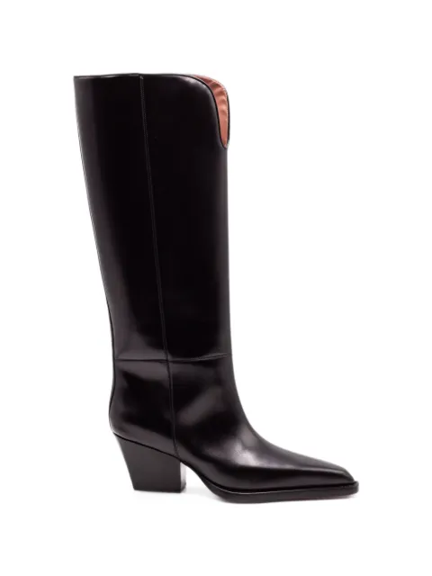 Paris Texas pointed-toe leather knee-high boots