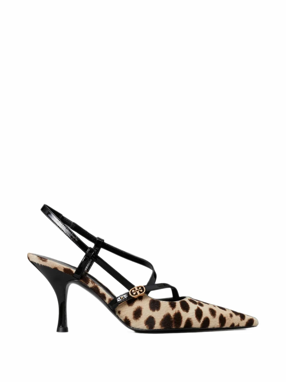 Tory Burch Double T cheetah-print pumps - Nude