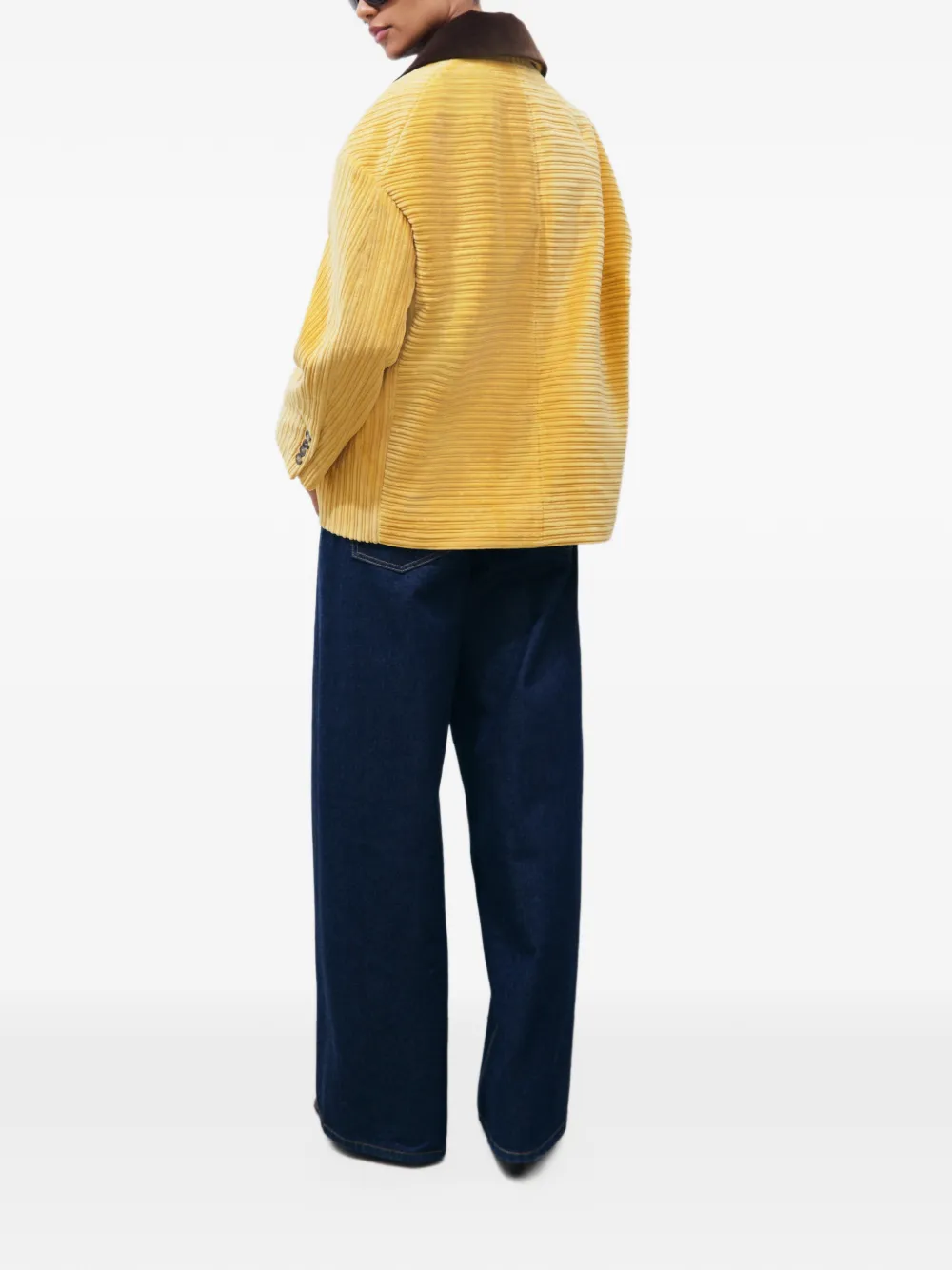 Tory Burch Buddy corduroy jacket Geel