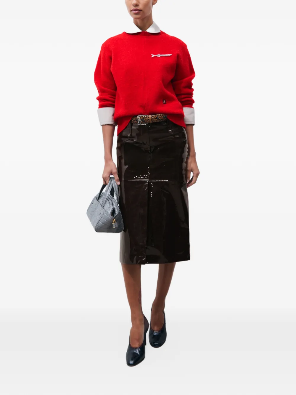 Tory Burch patent leather skirt Bruin