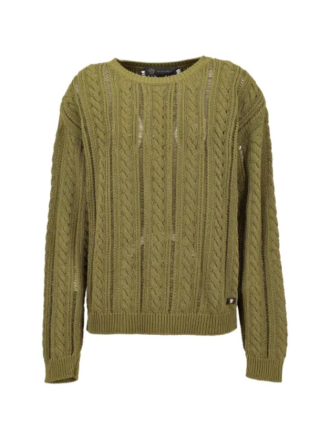 Versace Pre-Owned cable-knit open-knit sweater
