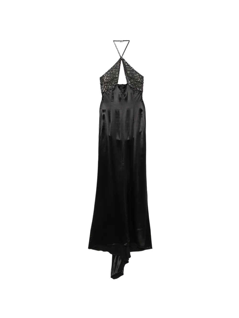 The Attico sleeveless maxi dress Zwart
