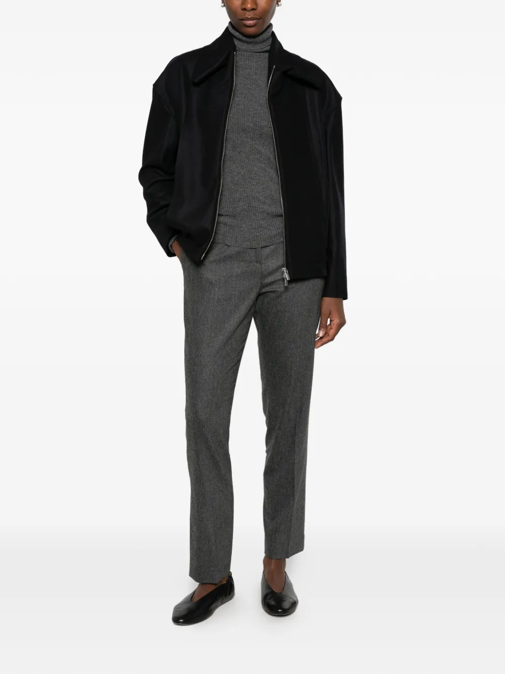 Fabiana Filippi flat-front tailored trousers Grijs