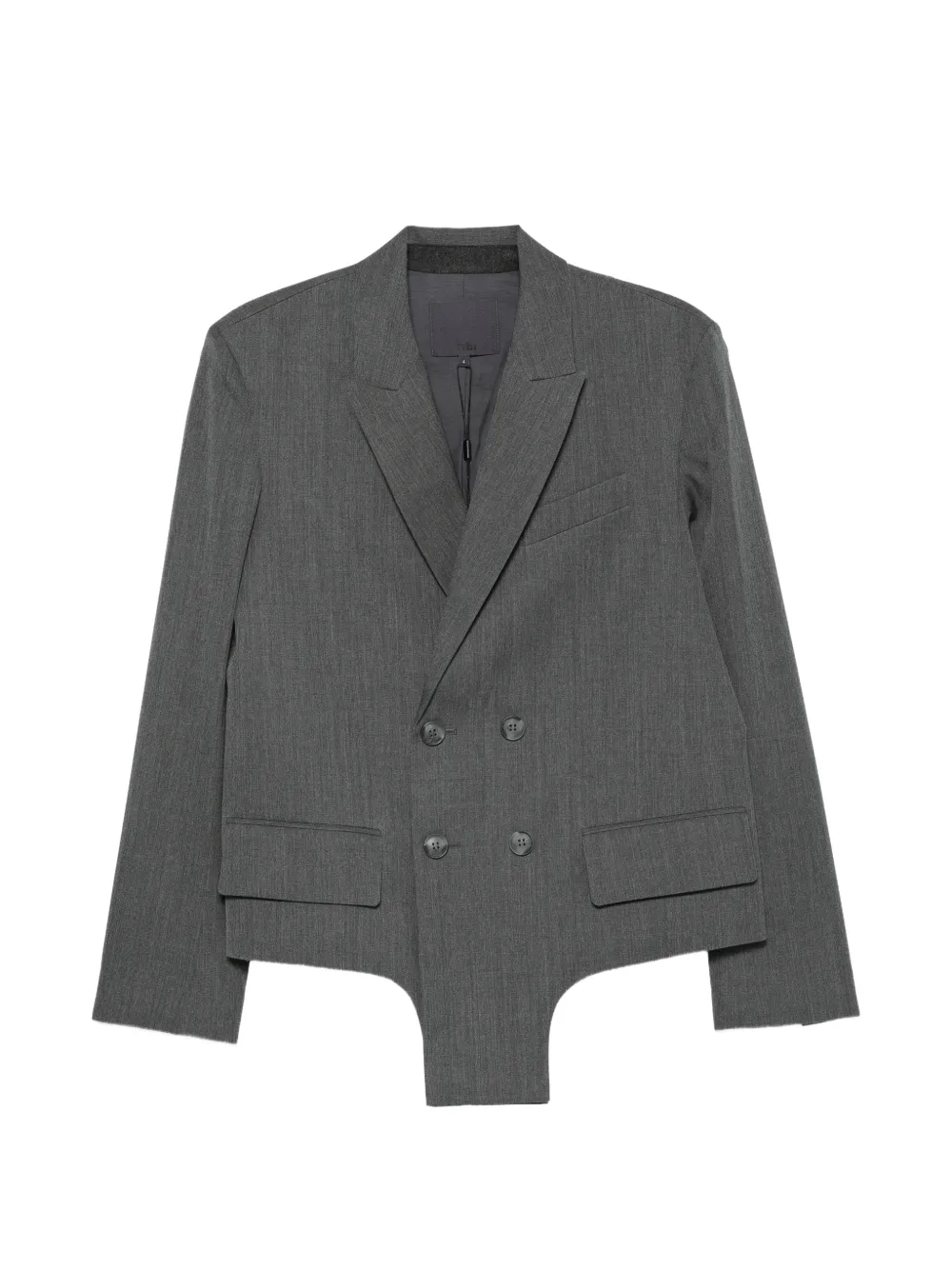 Tibi double-breasted wool blazer - Grau