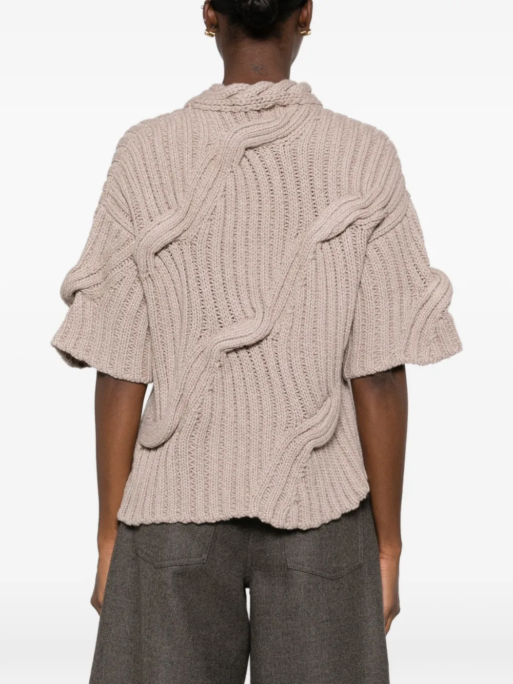Fabiana Filippi cable-knit sweater Beige