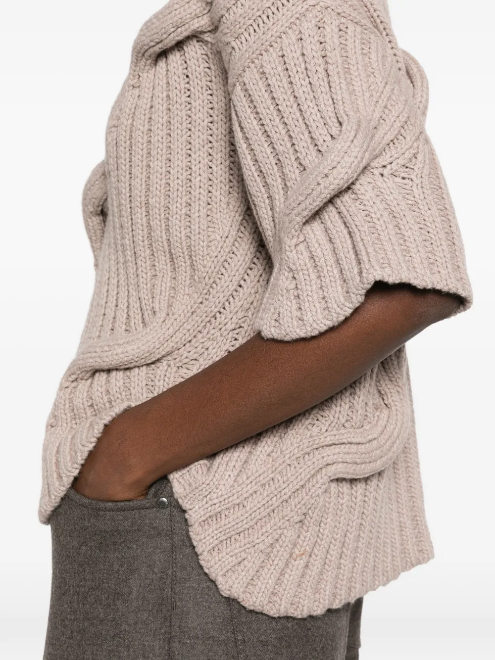 Fabiana Filippi cable-knit sweater Beige