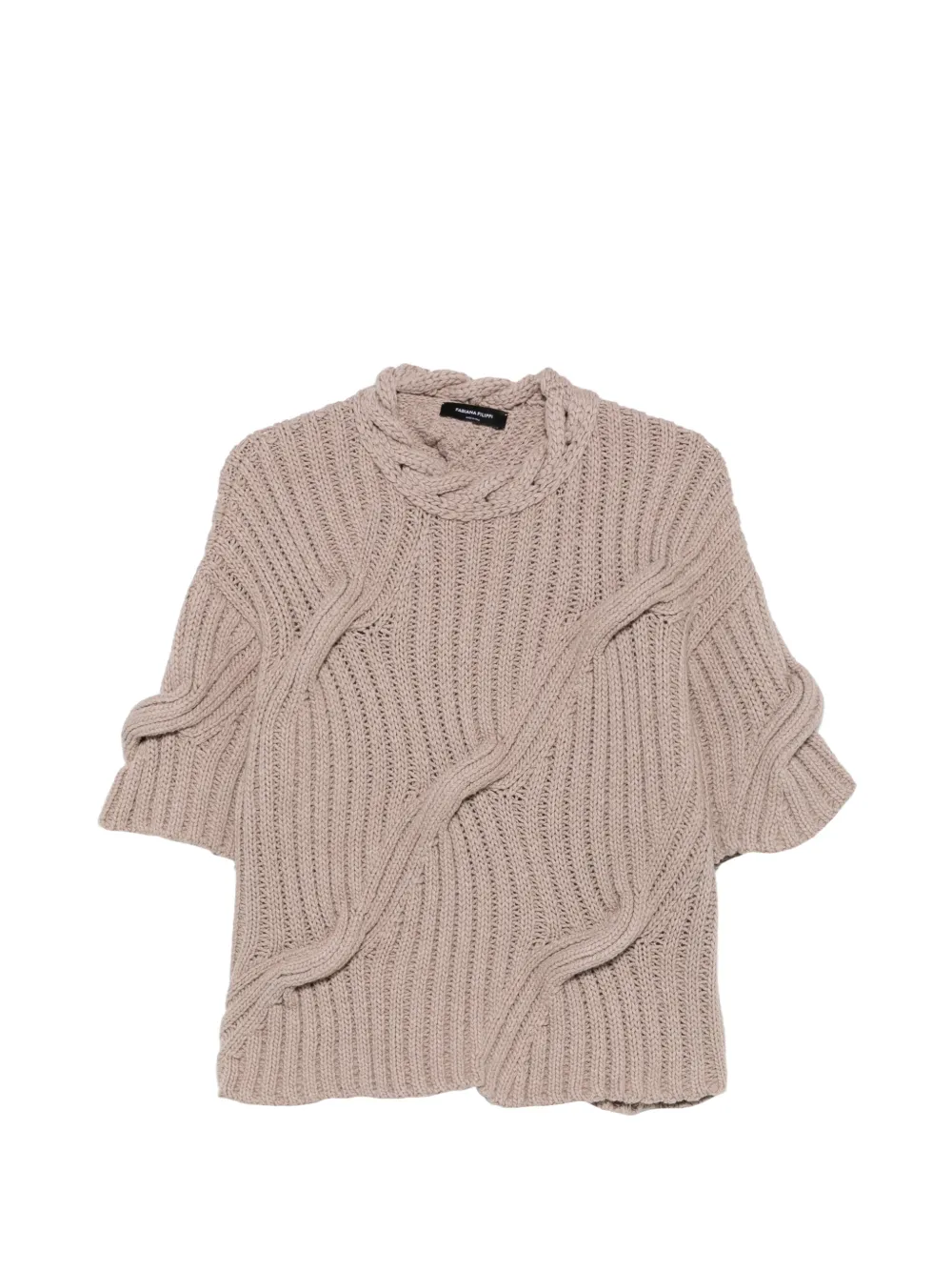 Fabiana Filippi Pullover mit Zopfmuster - Nude
