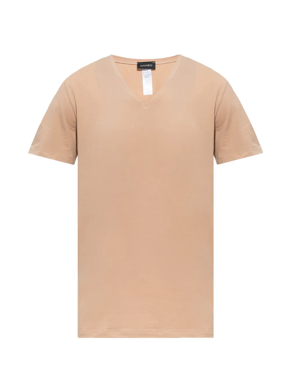 Hanro T-shirt con scollo a V - Toni neutri