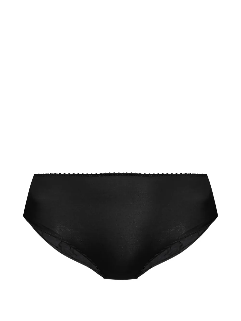 Hanro Slip con finitura satinata e orlo a smerlo - Nero