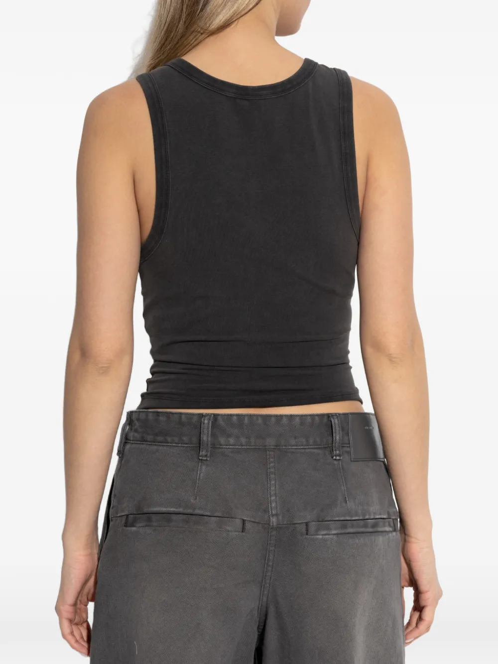 ENTIRE STUDIOS Cropped tanktop Zwart