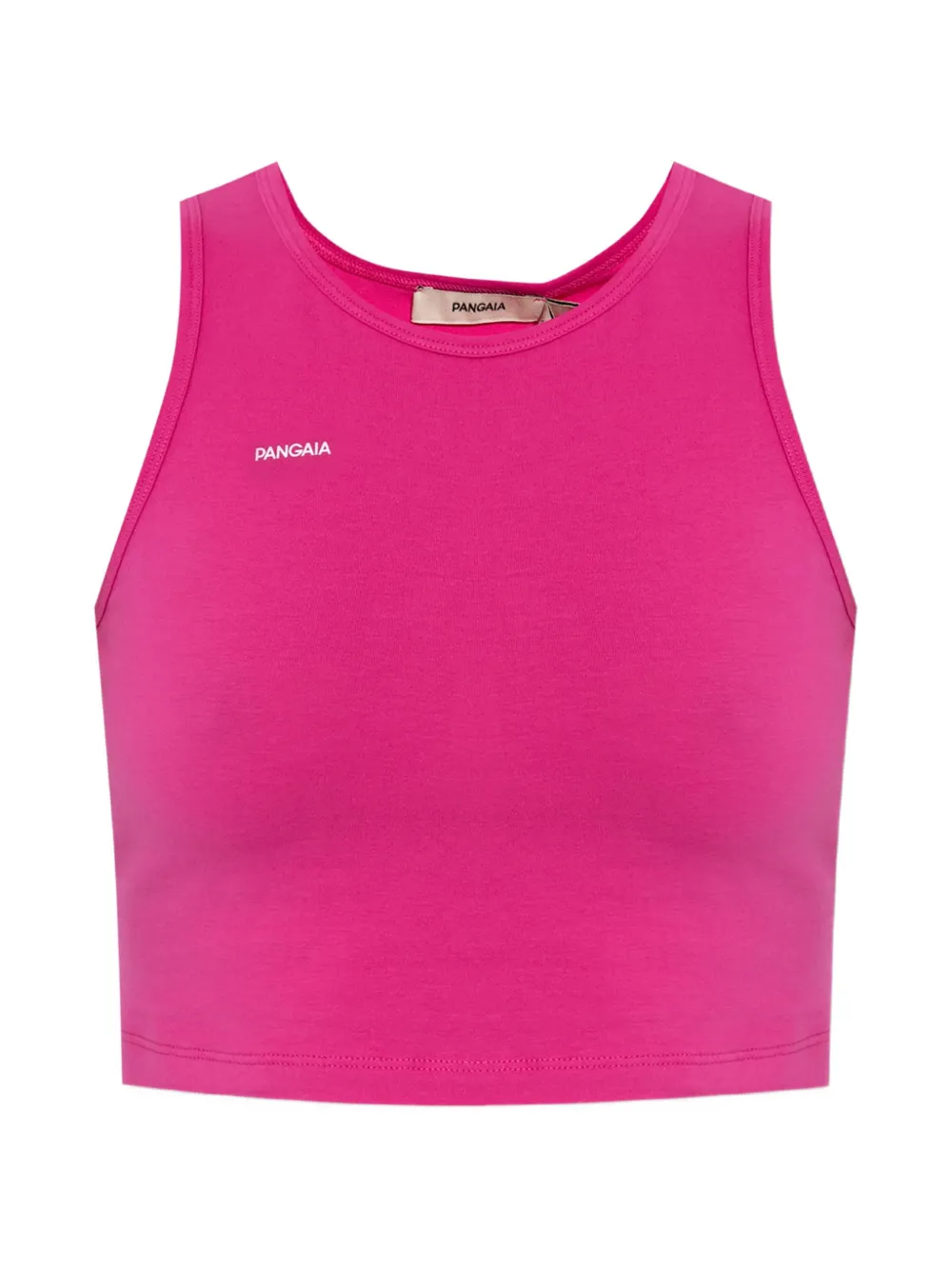 Pangaia logo-print cropped top - Rosa
