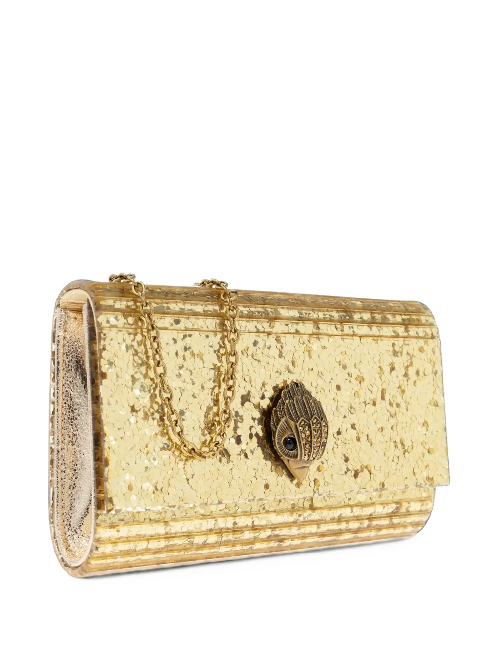 Kurt Geiger London Drench Party Eagle clutch bag Goud