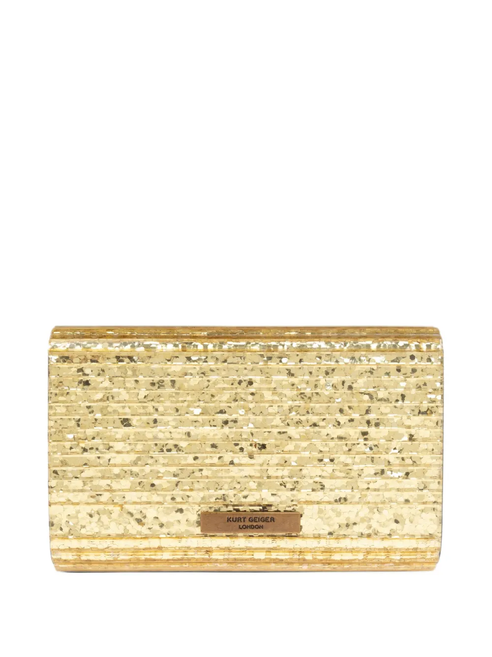 Kurt Geiger London Drench Party Eagle clutch bag Goud