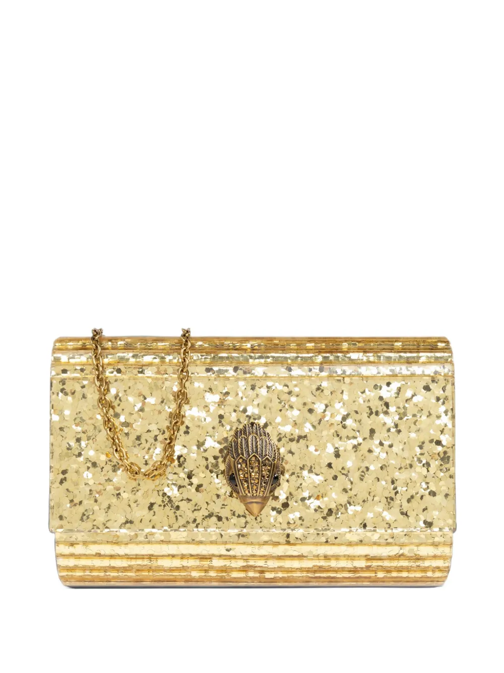 Kurt Geiger London Drench Party Eagle clutch bag Goud