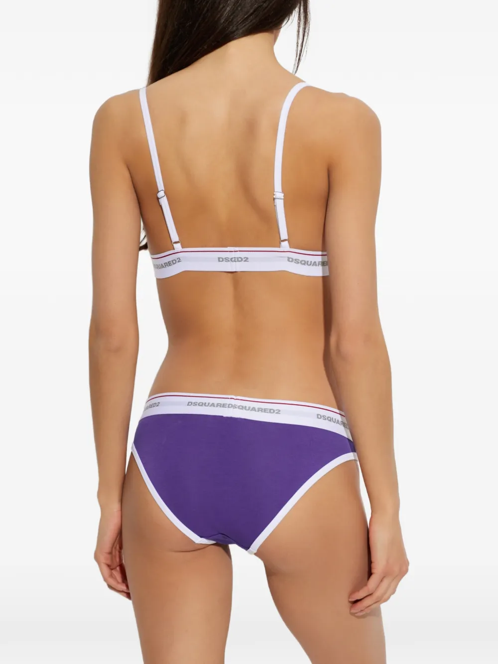 DSQUARED2 Slip met logoband Paars