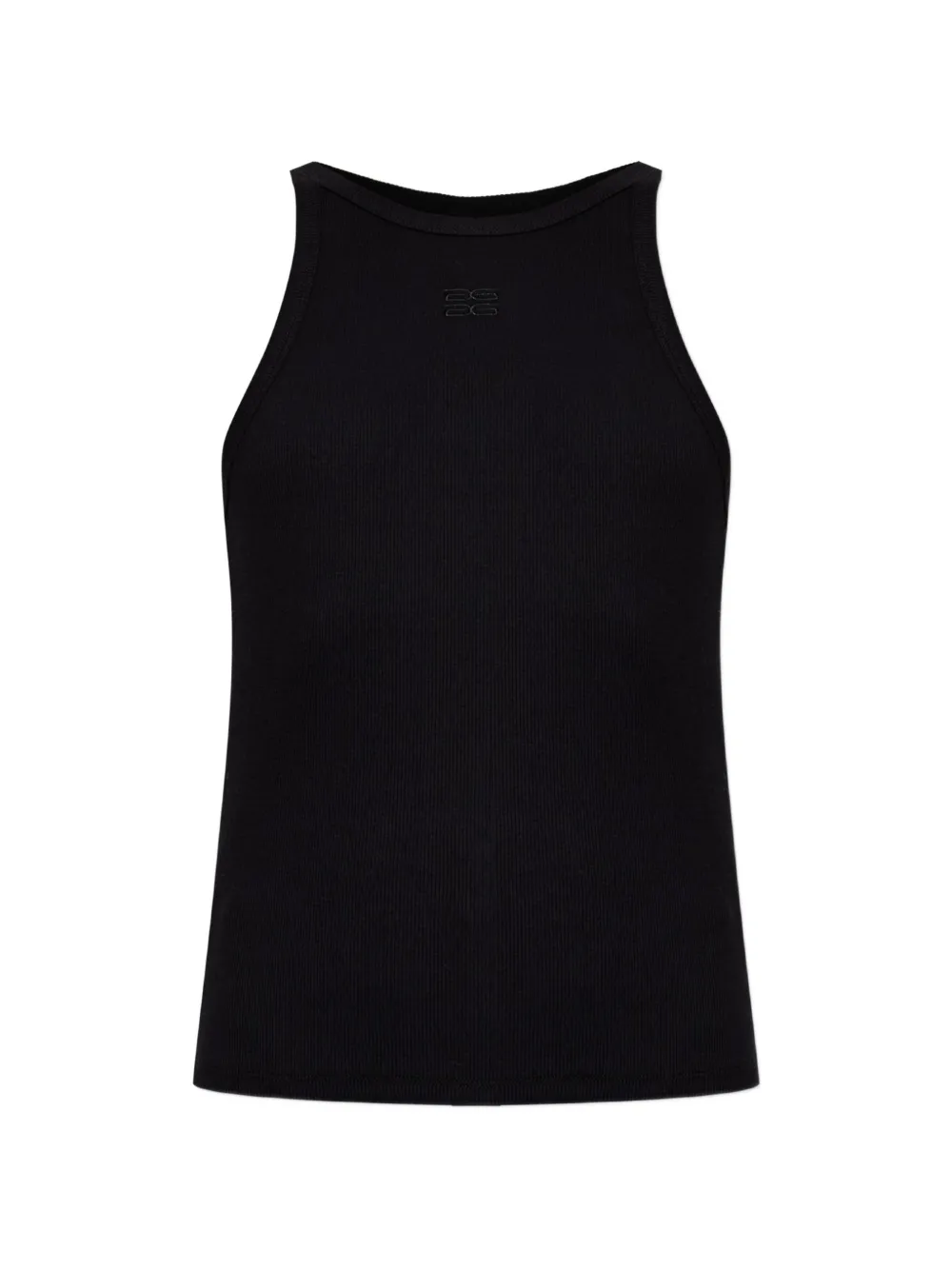 Gestuz logo-embroidered ribbed tank top - Noir