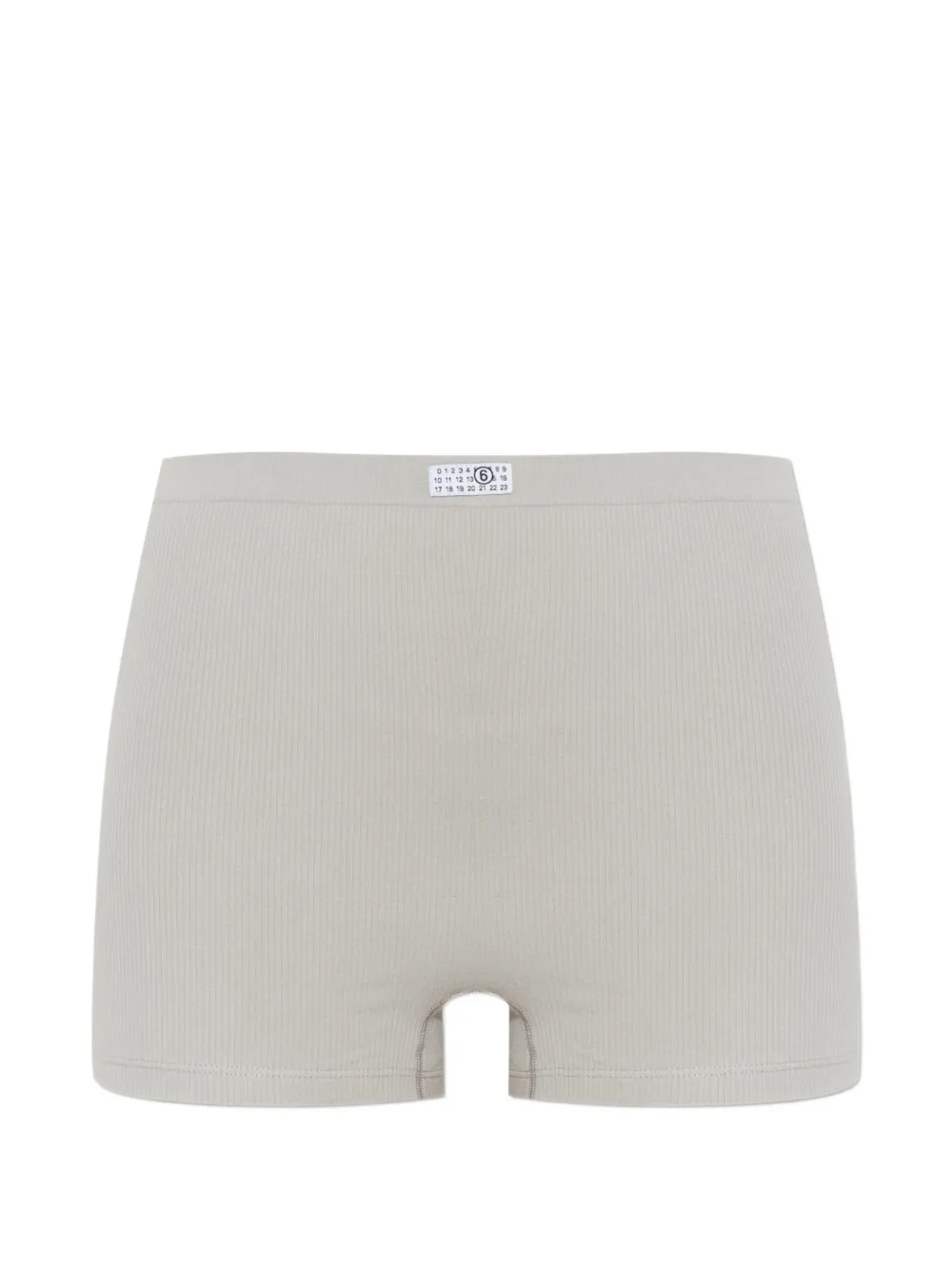 MM6 Maison Margiela ribbed-knit shorts - Grigio