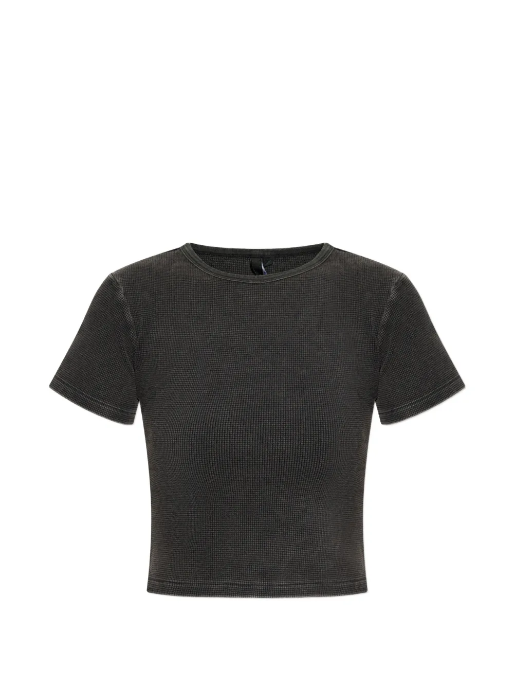 ENTIRE STUDIOS Micro-wafelgebreid T-shirt Zwart
