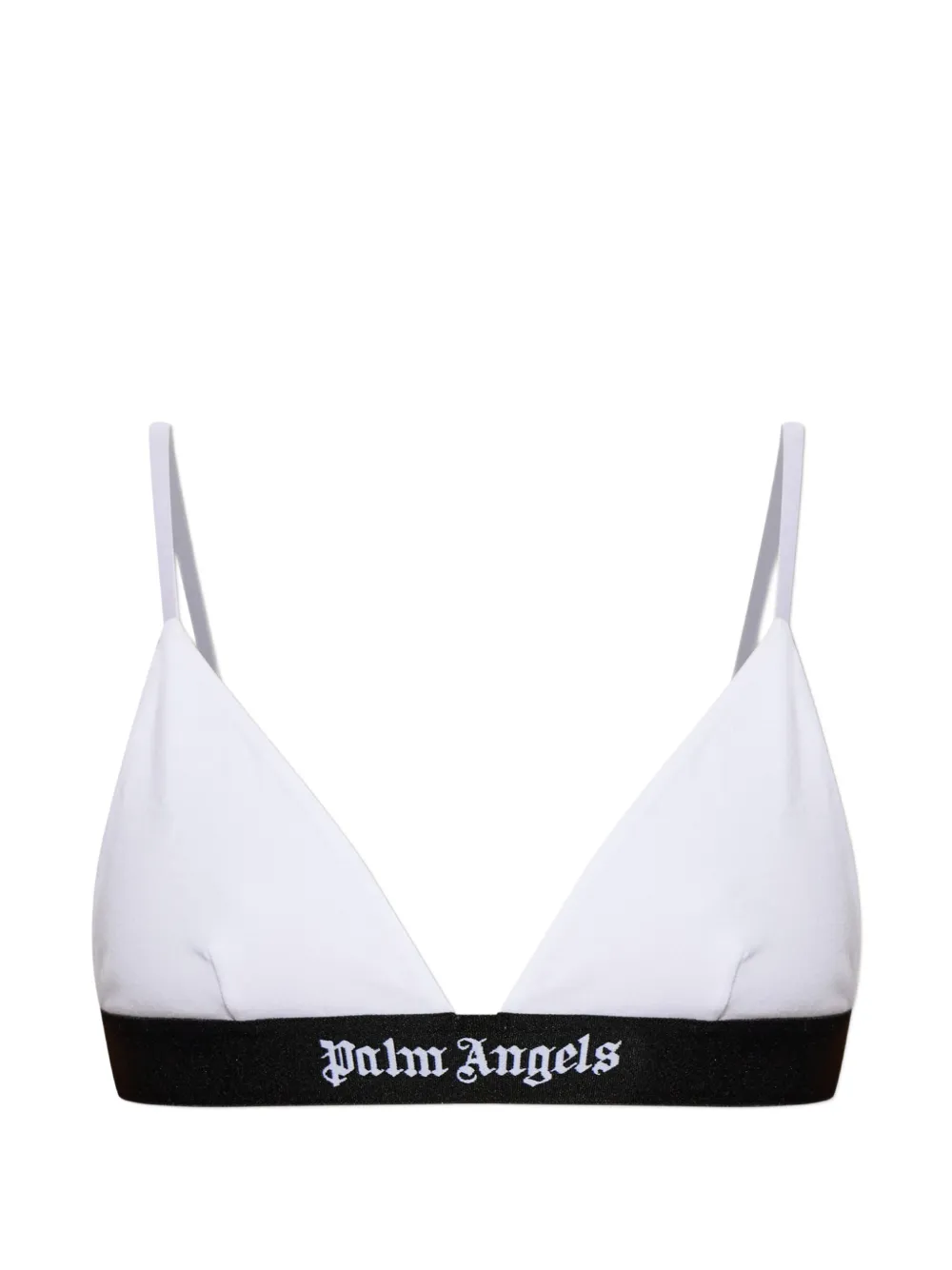 Palm Angels Reggiseno a triangolo con logo - Bianco