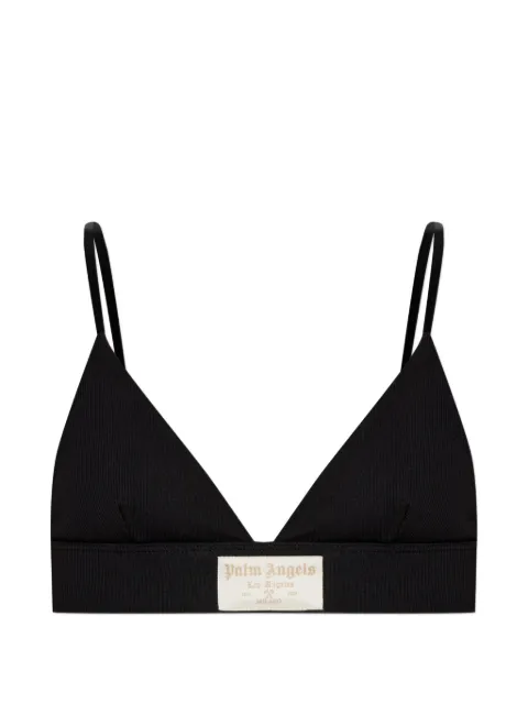 Palm Angels ribbed logo-patch bra