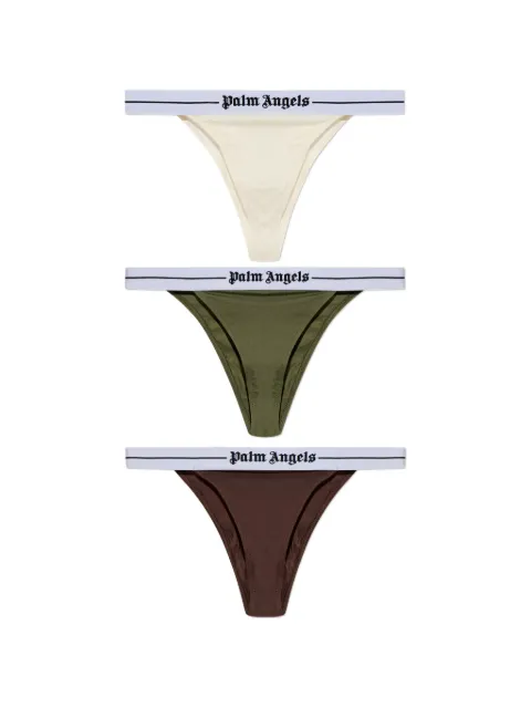 Palm Angels logo-waistband thongs (set of three)
