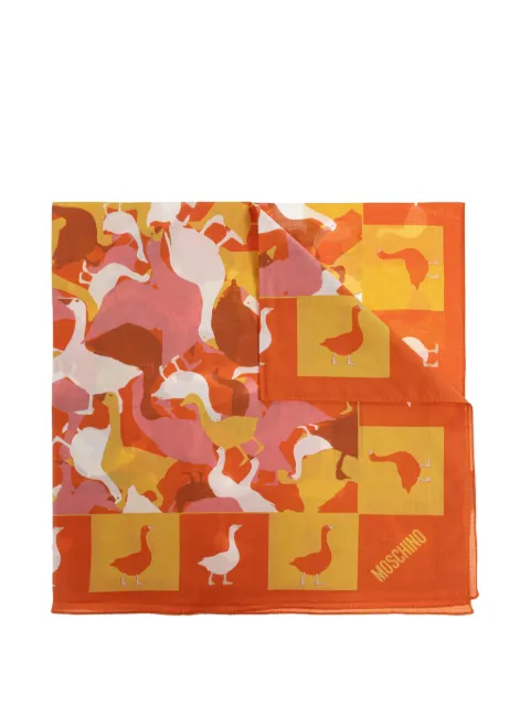 Moschino goose-print scarf