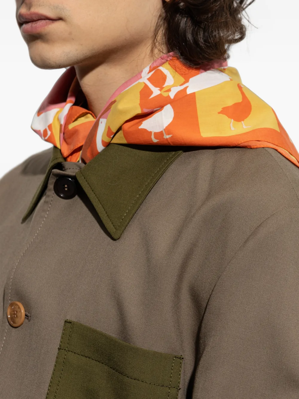 Moschino Sjaal met ganzen-print Oranje