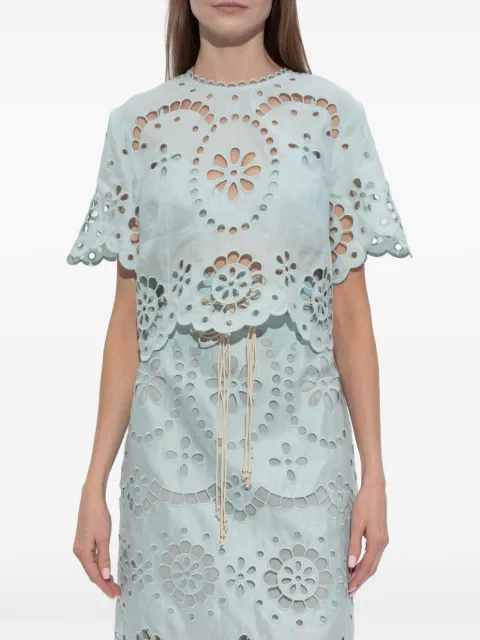 ZIMMERMANN top con ojales bordados