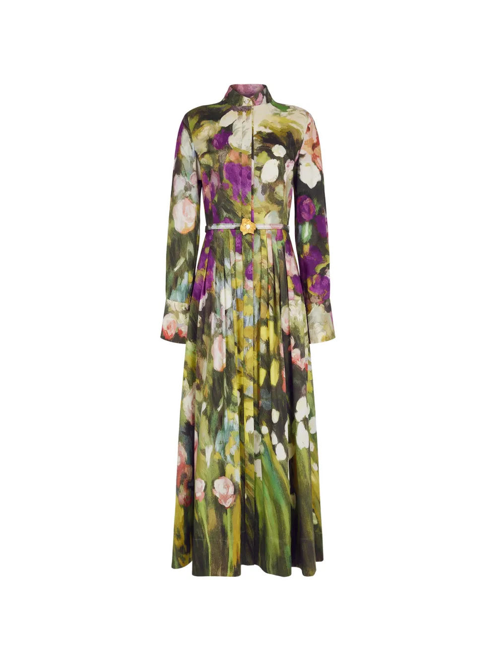 Oscar de la Renta floral-print midi dress Groen