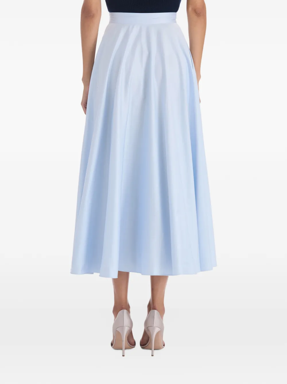 Oscar de la Renta poplin midi skirt Blauw