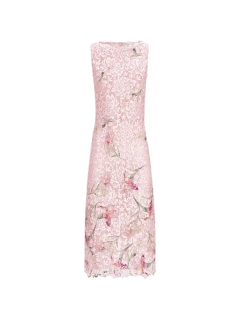 Oscar de la Renta floral-lace midi dress set (set of two)