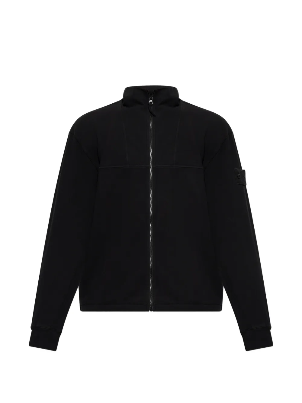 Stone Island 6100025 stretch-cotton fleece_S.L. Ghost jacket - Schwarz