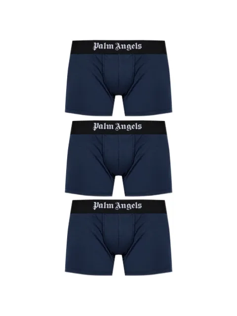 Palm Angels pack de tres bóxeres con logo en la pretina