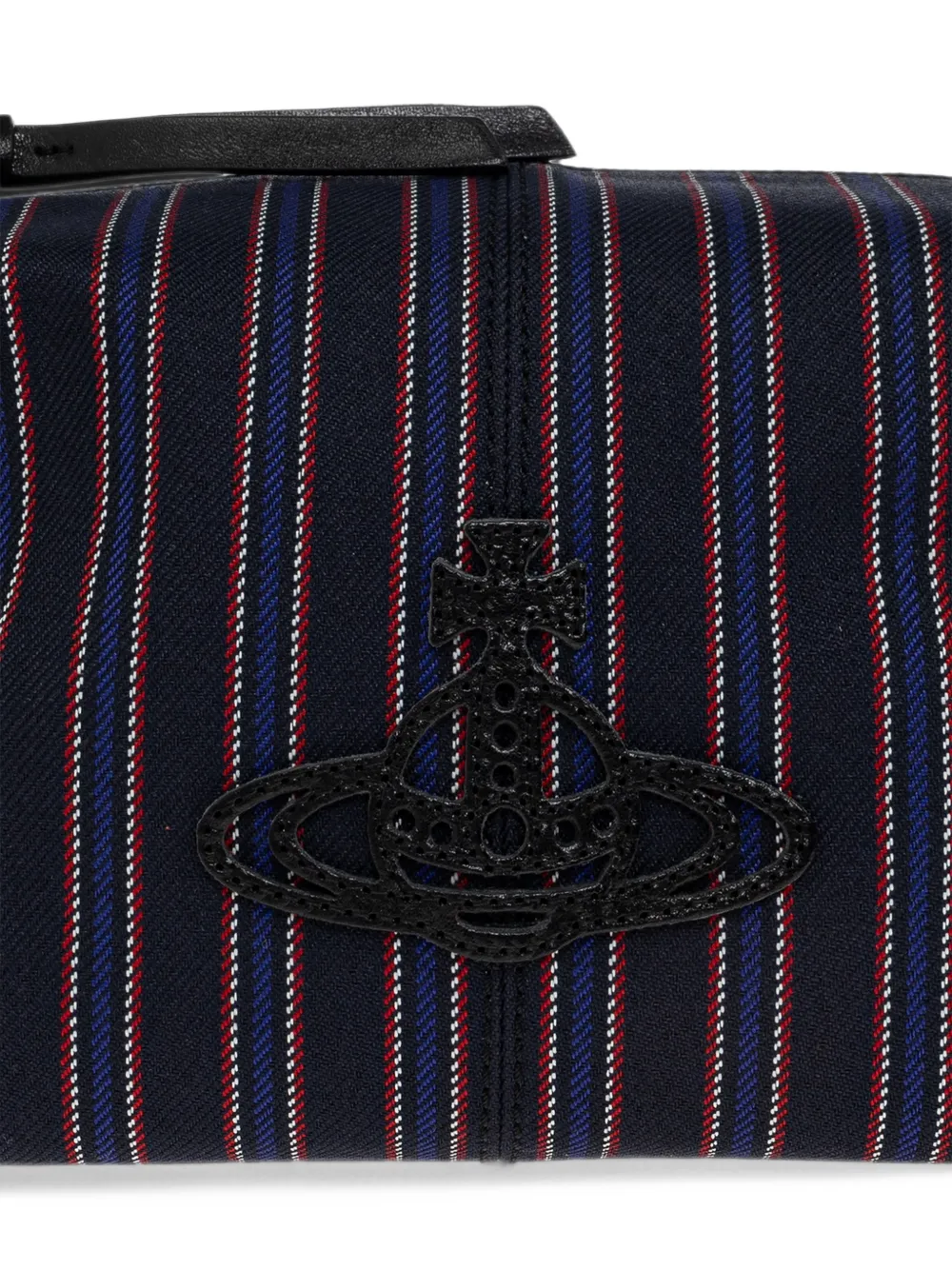Vivienne Westwood Orb-plaque striped wash bag Blauw