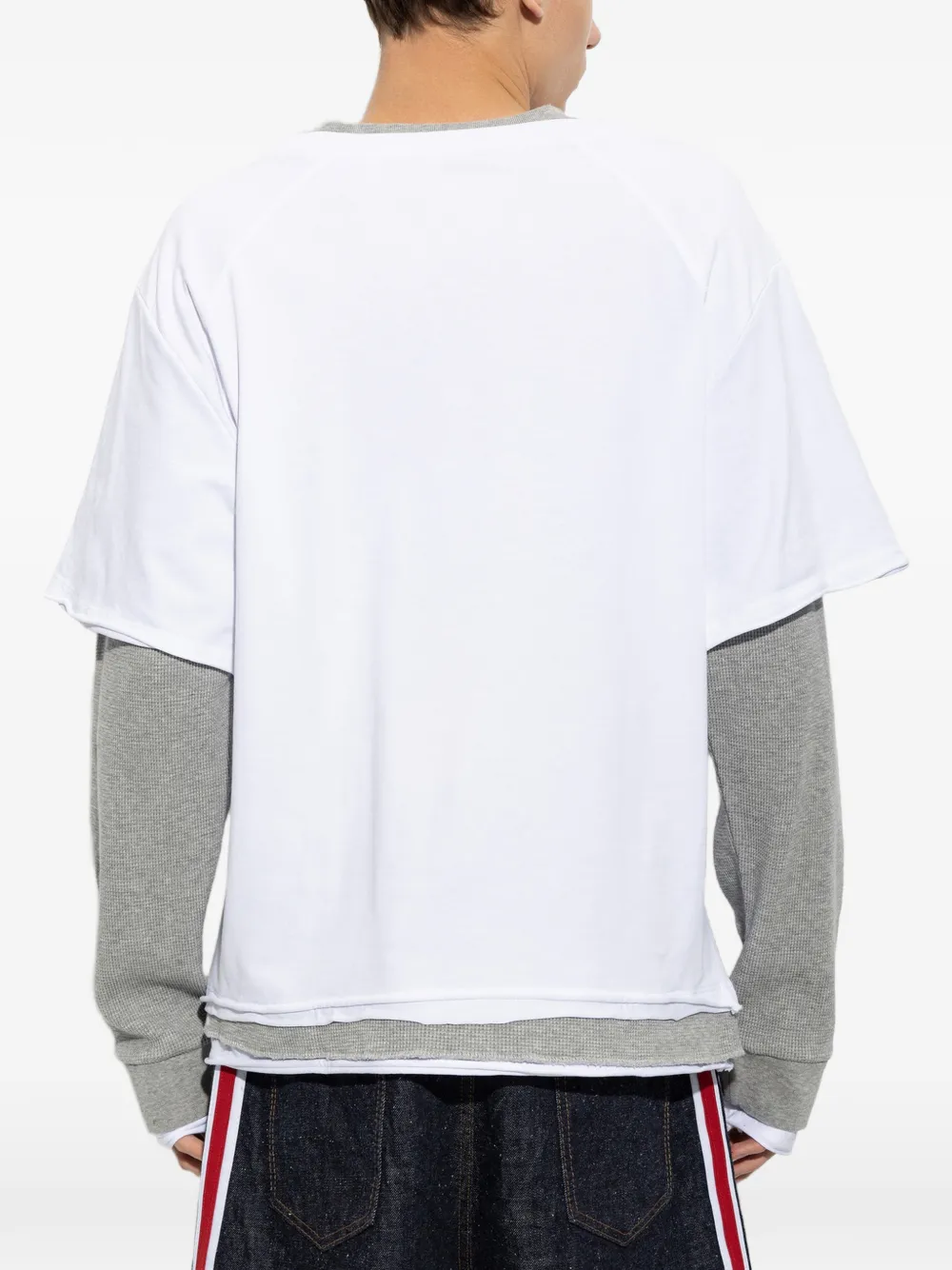 DSQUARED2 layered-effect logo-patch T-shirt Wit