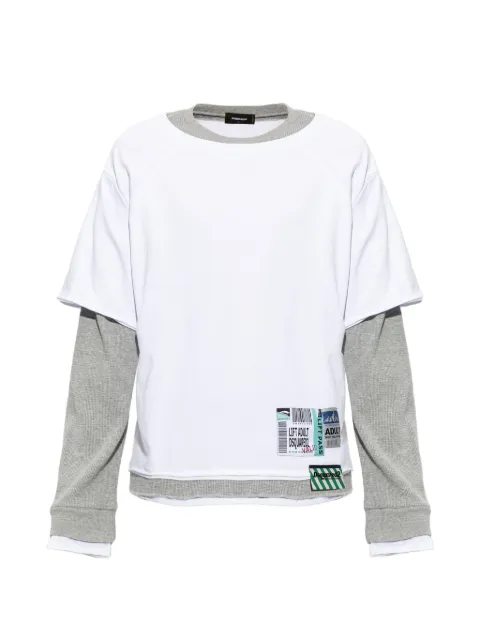 DSQUARED2 layered-effect logo-patch T-shirt