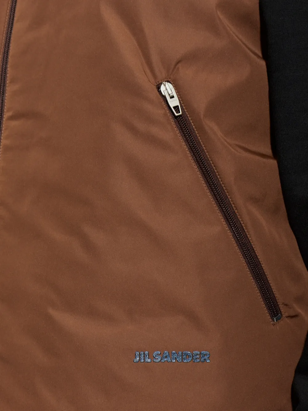 Jil Sander insulated zip-up gilet Bruin