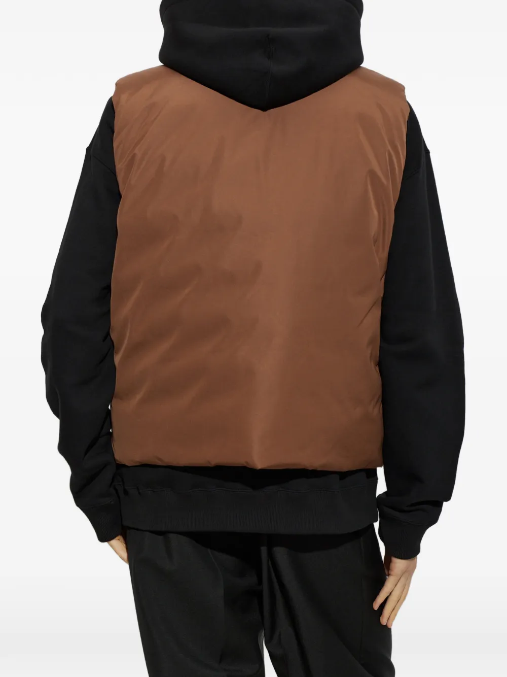 Jil Sander insulated zip-up gilet Bruin