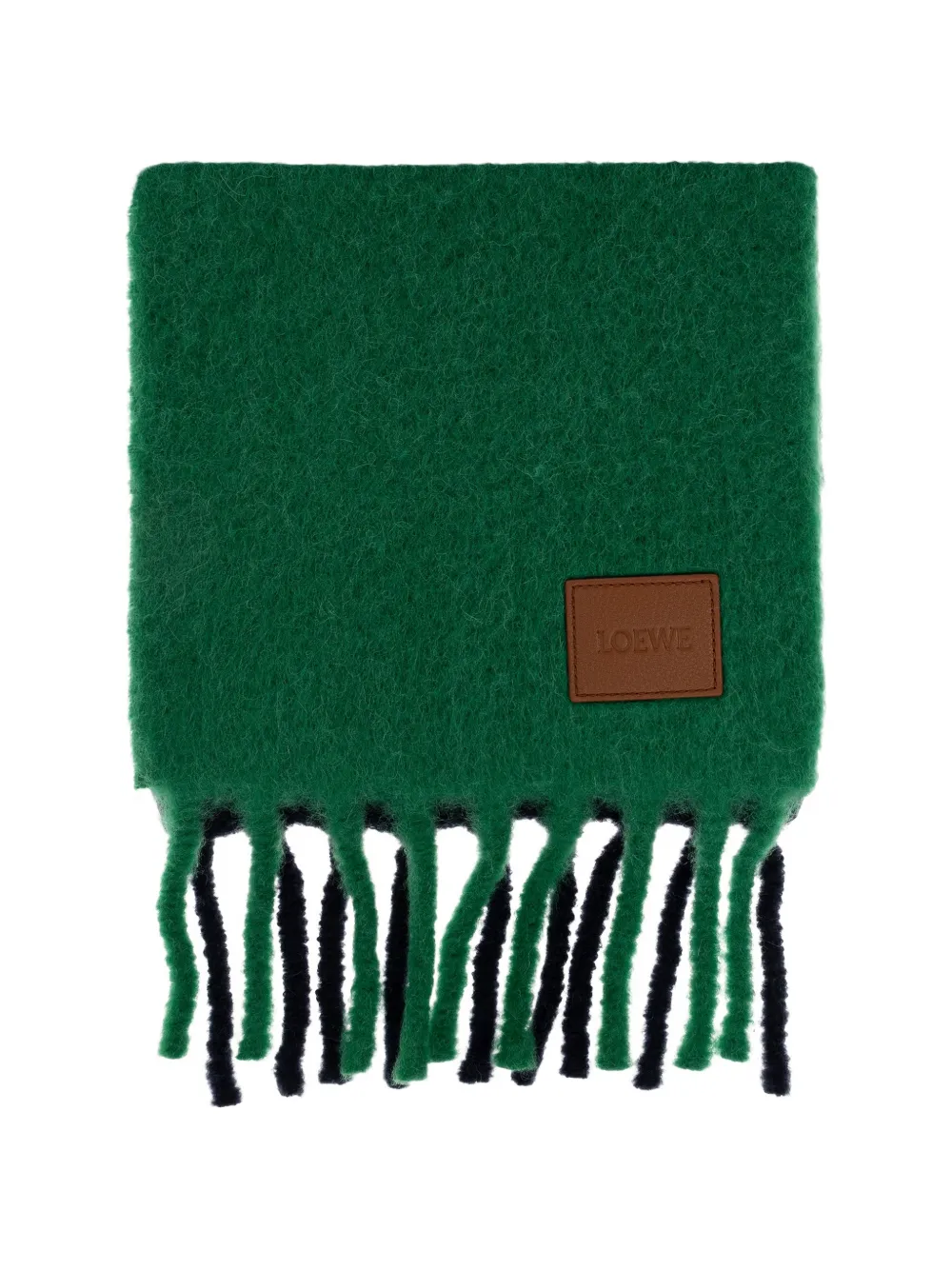 LOEWE scarf in alpaca and wool - Grün