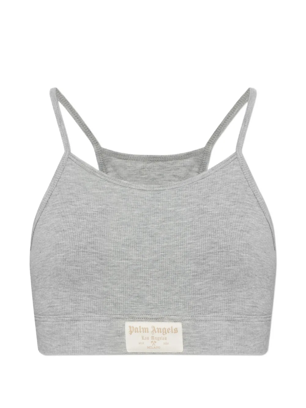 Palm Angels Top con applicazione logo - Grigio