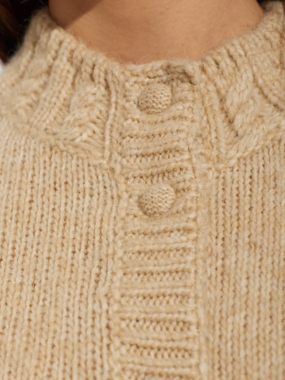 Moncler Kabelgebreid vest Beige