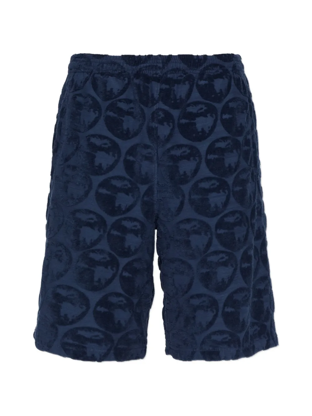 Kenzo Apple Pop monogram-pattern cotton shorts - Blu