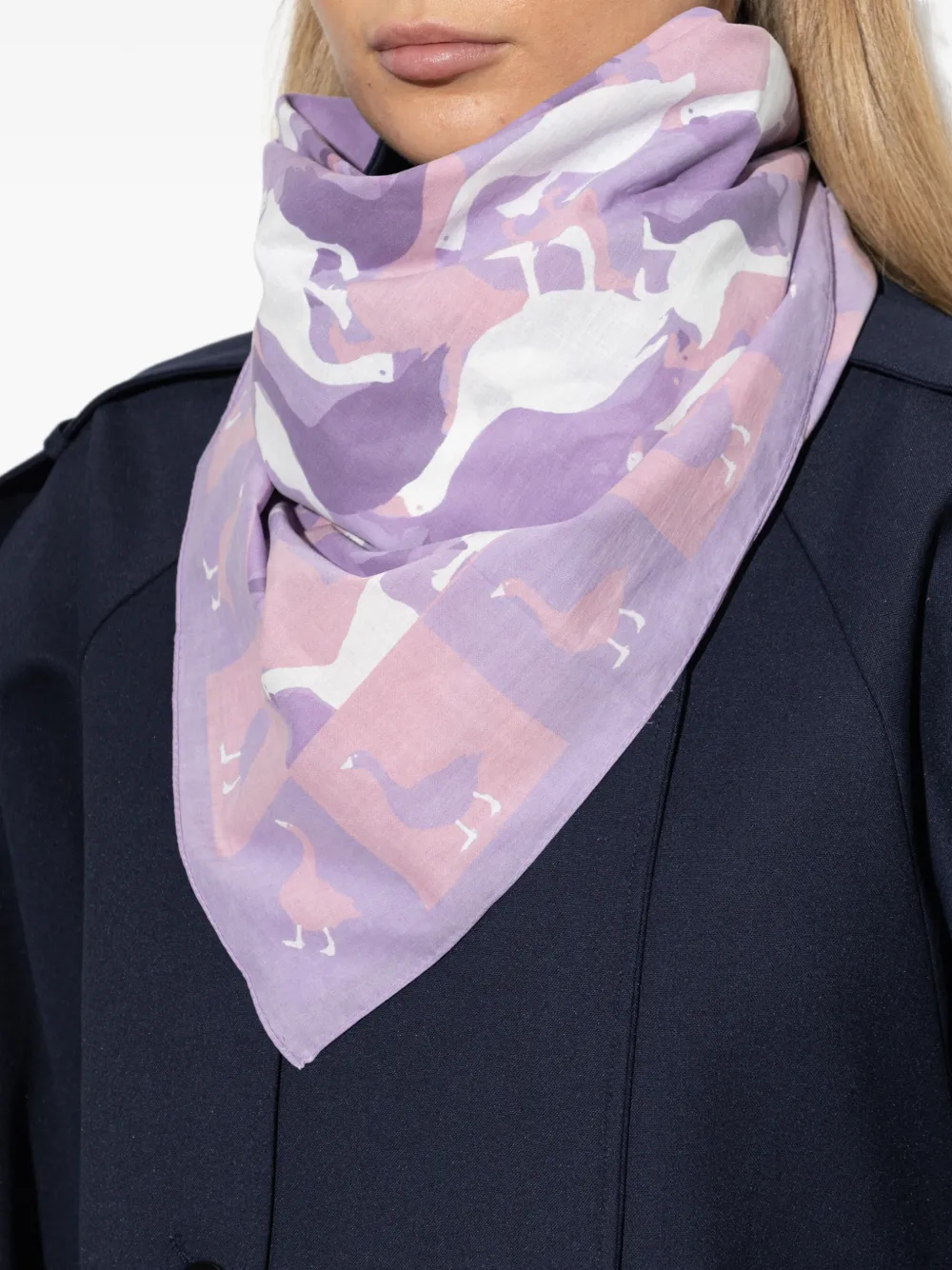 Moschino Sjaal met ganzen-print Paars